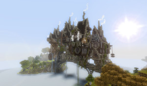 minecraft bridge town build