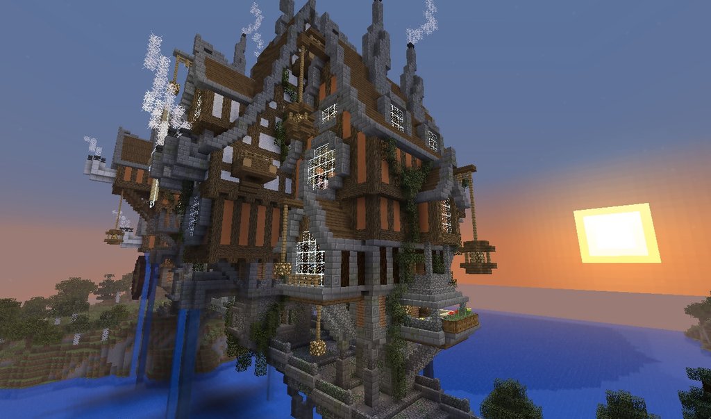 minecraft steampunk build