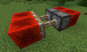 redstone blocks and sticky pistons