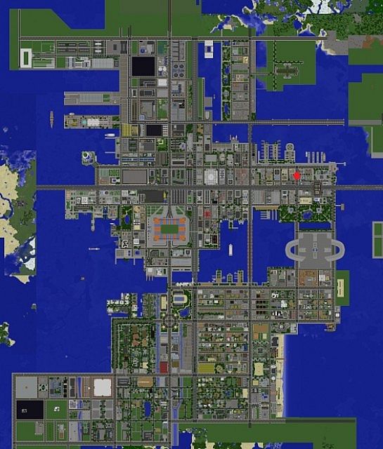 minecraft map big city districts