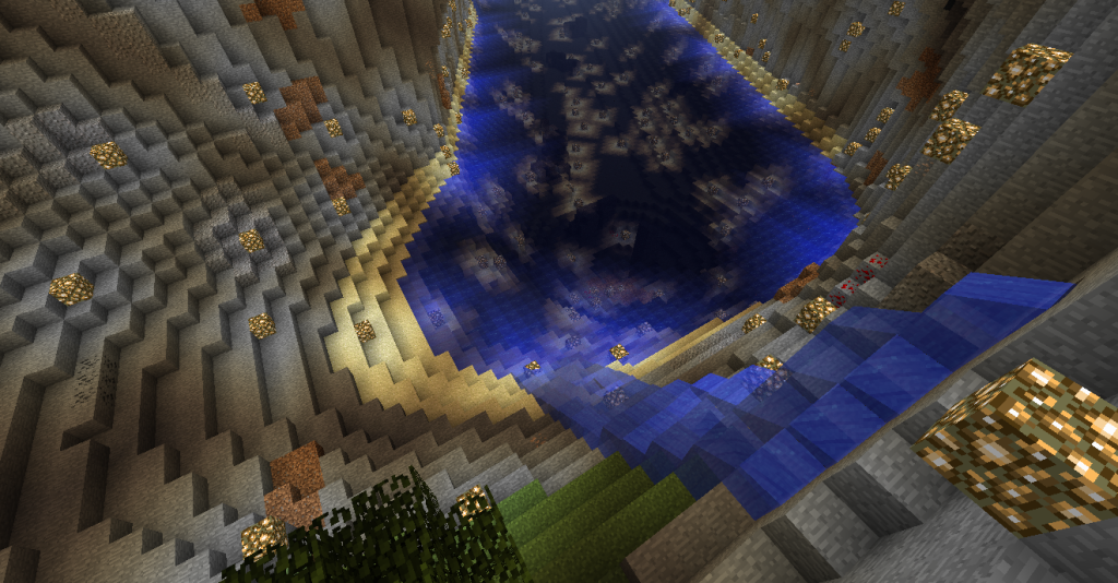 minecraft underground lake survival map