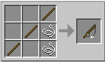 how to make a minecraft fishing rod recipe