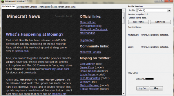 minecraft 1.6 launcher