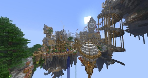 minecraft floating city map