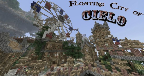 minecraft floating city map