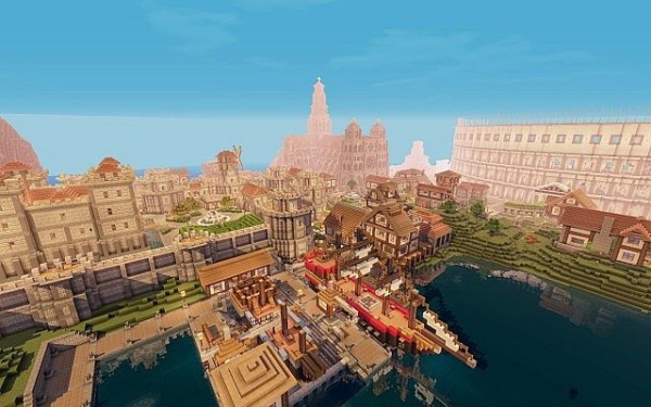 minecraft fantasy city map download