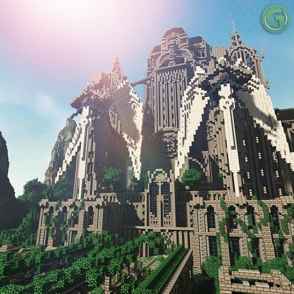 minecraft medieval fantasy castle build