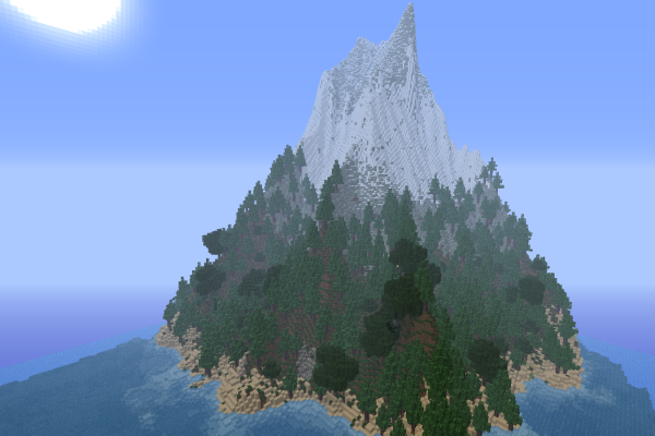 minecraft mountain island survival map download