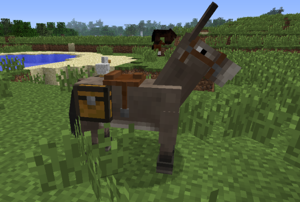 minecraft pack mule with chest