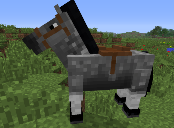 minecraft saddled horse