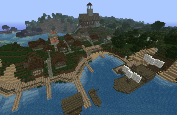 minecraft seaside village map download