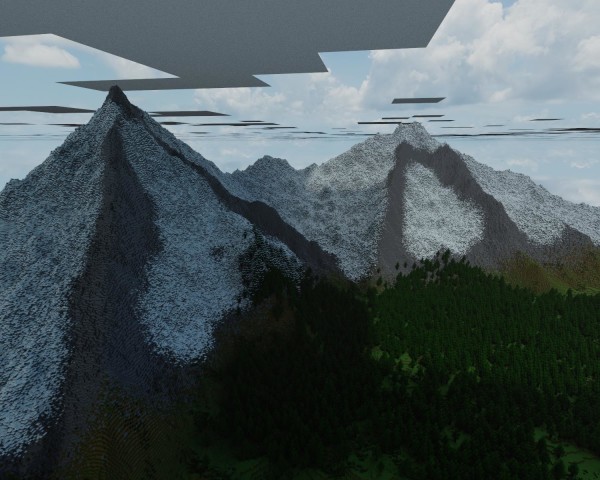 minecraft two mountains map